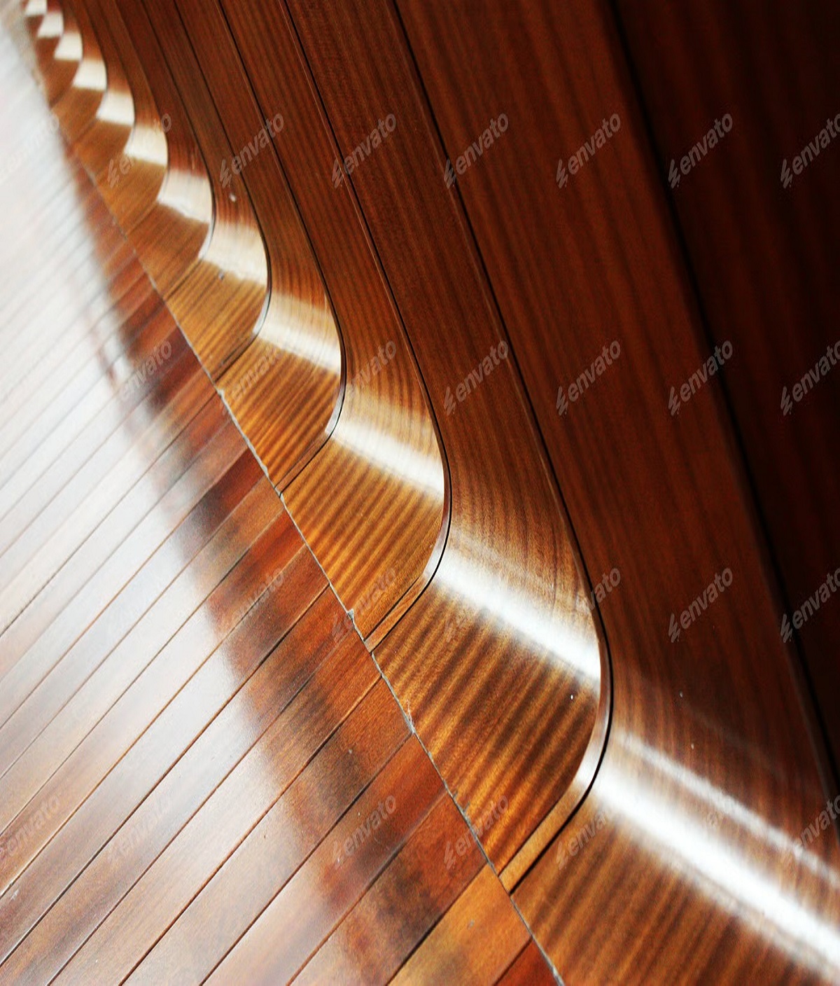 Macro detail of a hand-cut dovetail joint in solid walnut hardwood